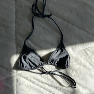 SKIMS Triangle Bikini Top Gunmetal Size XS
